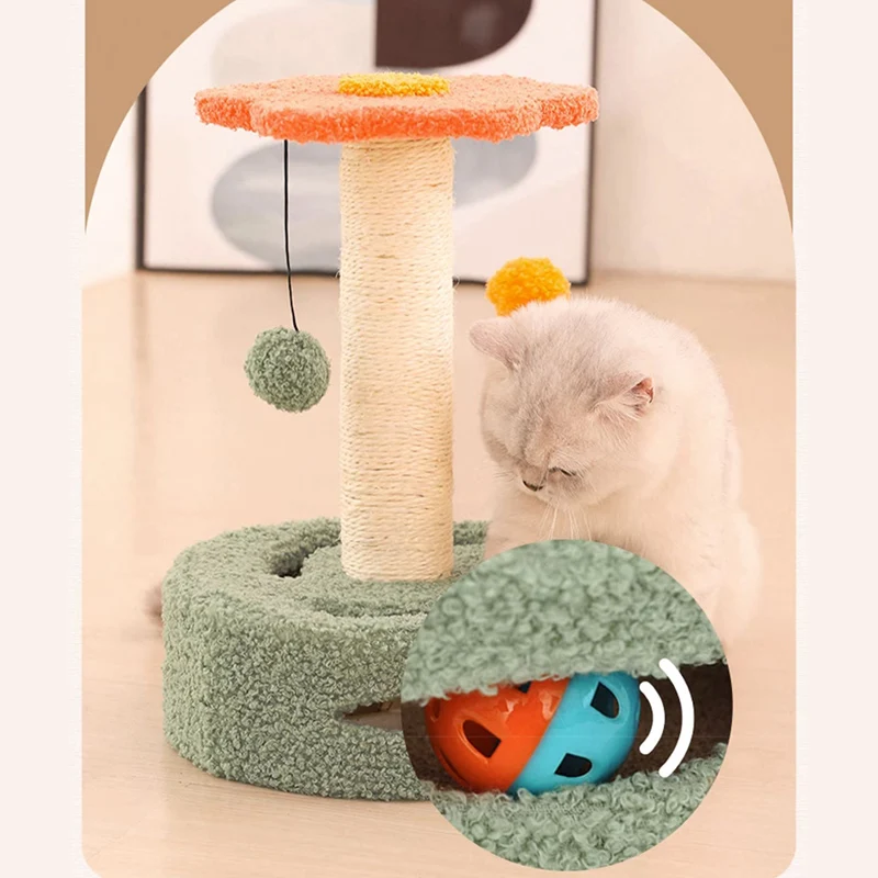HOOPET-Marco de escalada para gatos, tabla de rascar para mascotas, tipo carrusel - imagen 4