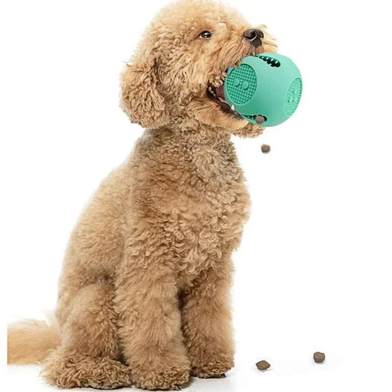 Juguetes de comida para perros con fugas, Bola de dientes para perros, alimentador lento, dispensador, estimulación Mental, rompecabezas para medianos - imagen 2