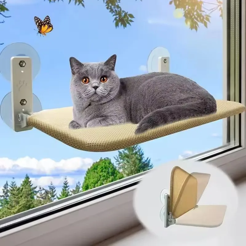 Hamaca para gatos en ventana con ventosas - cama colgante cómoda - imagen 3