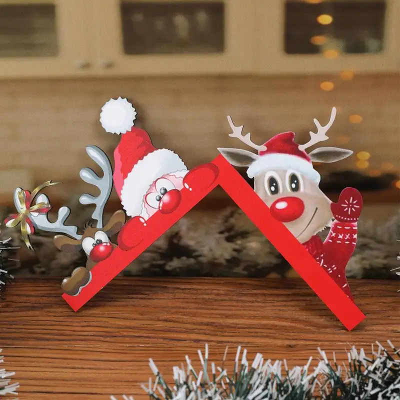 Aplique de marco de puerta único, accesorios decorativos de árbol de Navidad, decoraciones de mesa, decoración de esquina de Puerta de Santa Claus - imagen 3