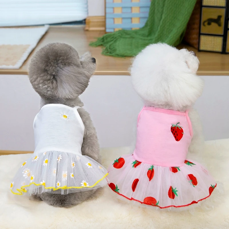 Lindo vestido para perros pequeños, gato, cachorro fino, falda de princesa, ropa para perros, Chihuahua, Yorkshire, suministros para mascotas - imagen 3