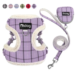 Arnés transpirable para perros con bolsa para recogida y correa