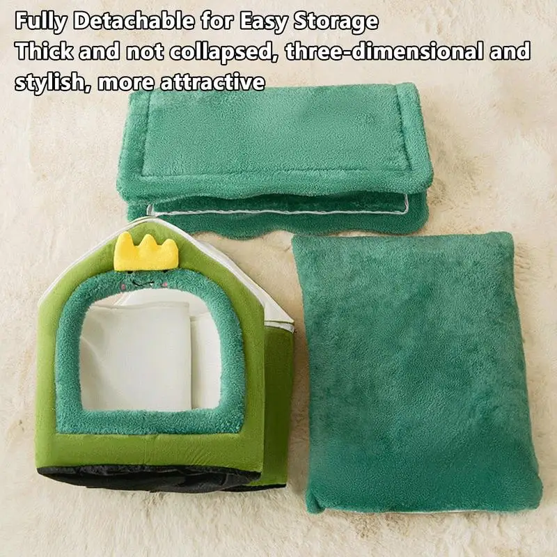 Casa de felpa para gato y perro, práctico y lavable, antideslizante, cálida y desmontable, para Porches, graneros, balcones y pasillos - imagen 2