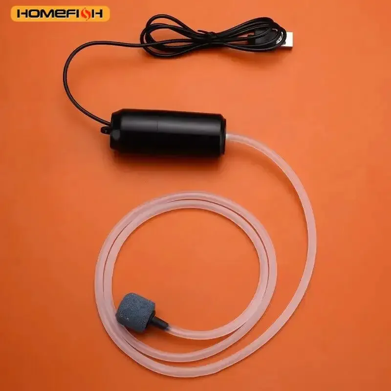 Mini oxigenador portátil USB recargable para acuarios y cría de peces - imagen 3