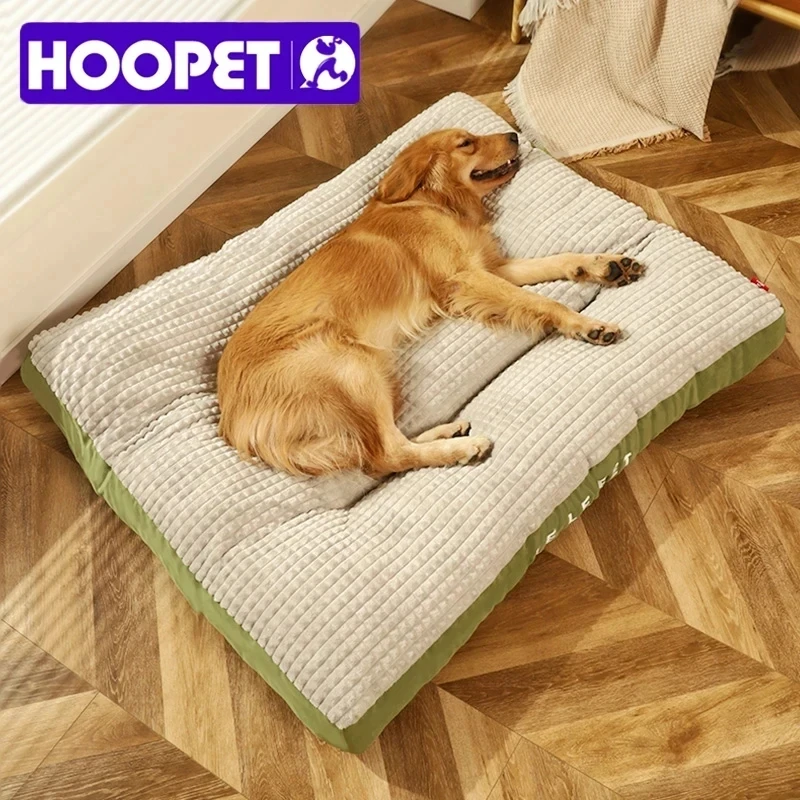 HOOPET-cama para dormir cálida de invierno para perros, manta suave de lana para mascotas, estera desmontable para cachorros y gatos, cojín para perros pequeños, medianos y grandes