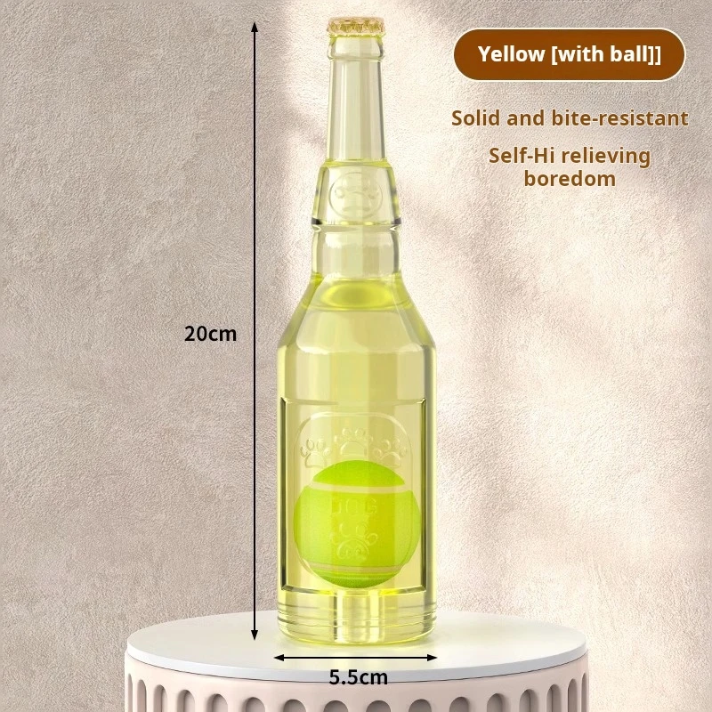 Botella de juguete para perros, pelota para masticar con sonido, juguetes para mascotas, pelota interactiva para perros grandes, perros pequeños, botella de tenis para entrenamiento de mascotas, suministros para mascotas - imagen 5