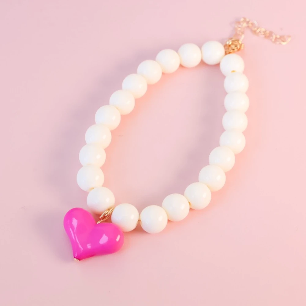 Collar silencioso macaron pastel con corazón para gatitos y cachorros - imagen 2
