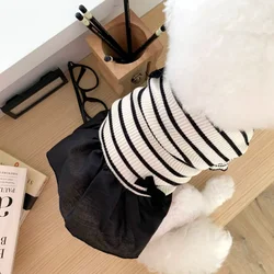 Vestido de princesa a rayas para perros pequeños – Falda de encaje