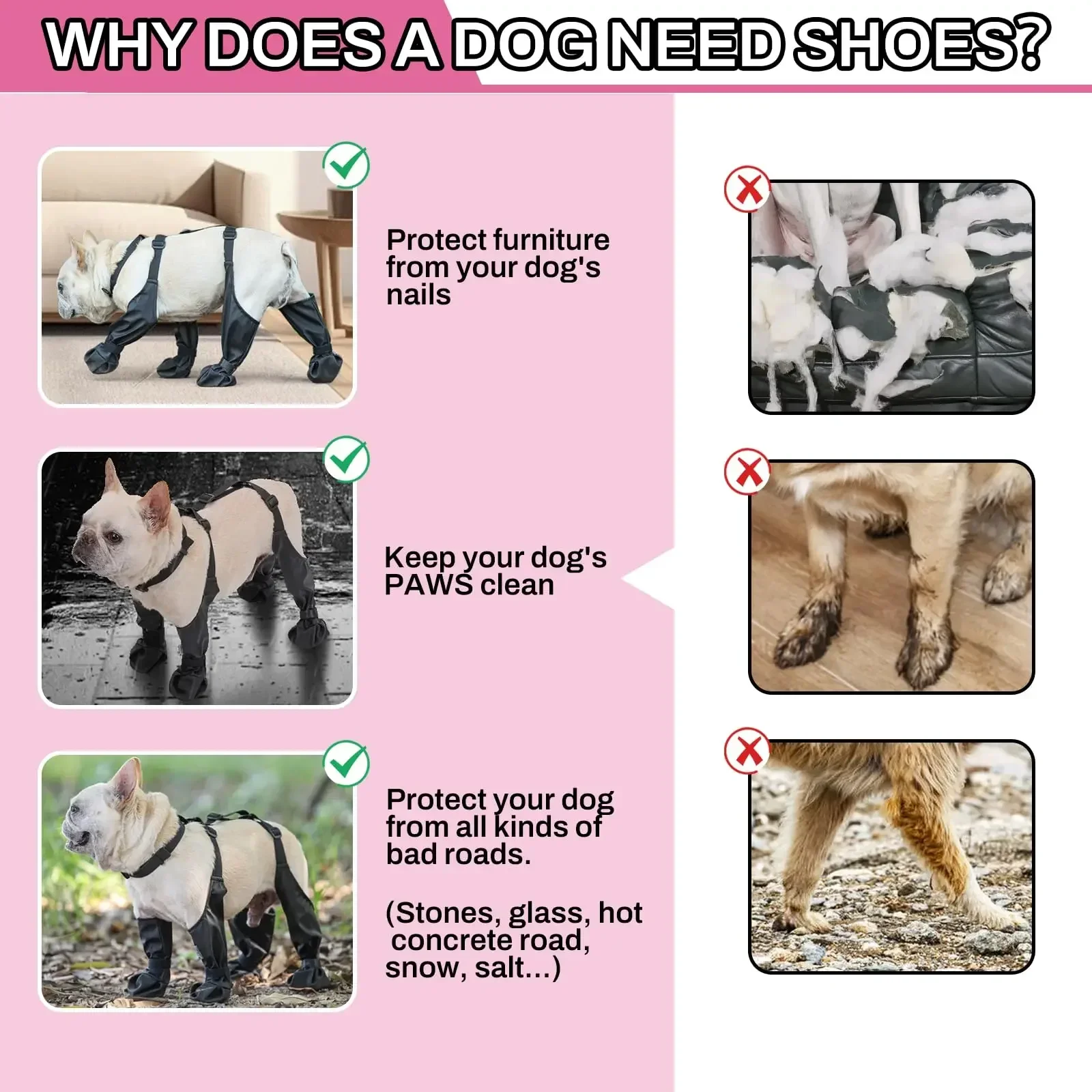 Botas de lluvia antideslizantes para perro – Impermeables y resistentes - imagen 3