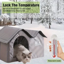Casa exterior extraíble para gatos: resistente, acogedora y con puerta