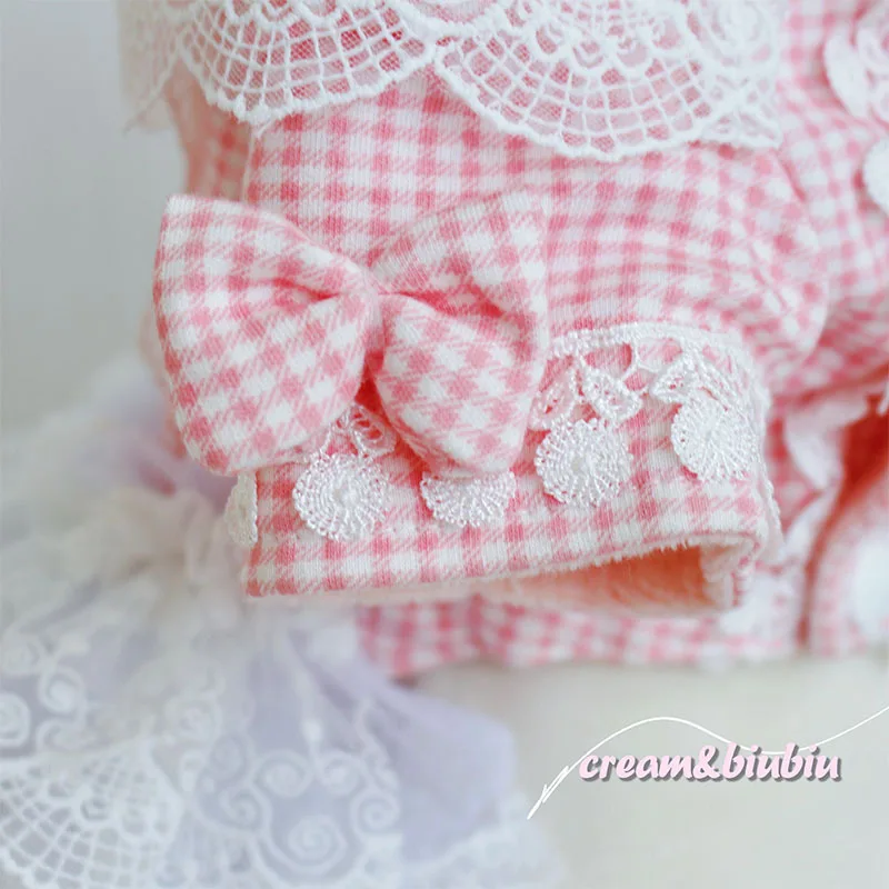Vestido de princesa de encaje hecho a mano para perros y gatos vestido rosa estilo Lolita para perros pequeños vestido de novia para Chihuahua, Bichon Frise - imagen 4