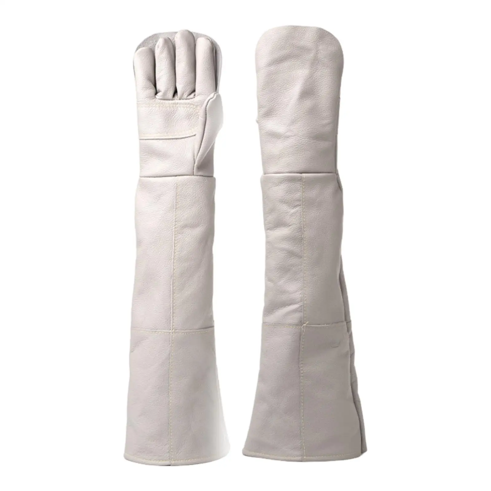 Animal Handling Gloves Multiuse 60cm Extra Long Bird Gloves for Parrots Work Protective Glove for Lizard Beginners BBQ Fireplace