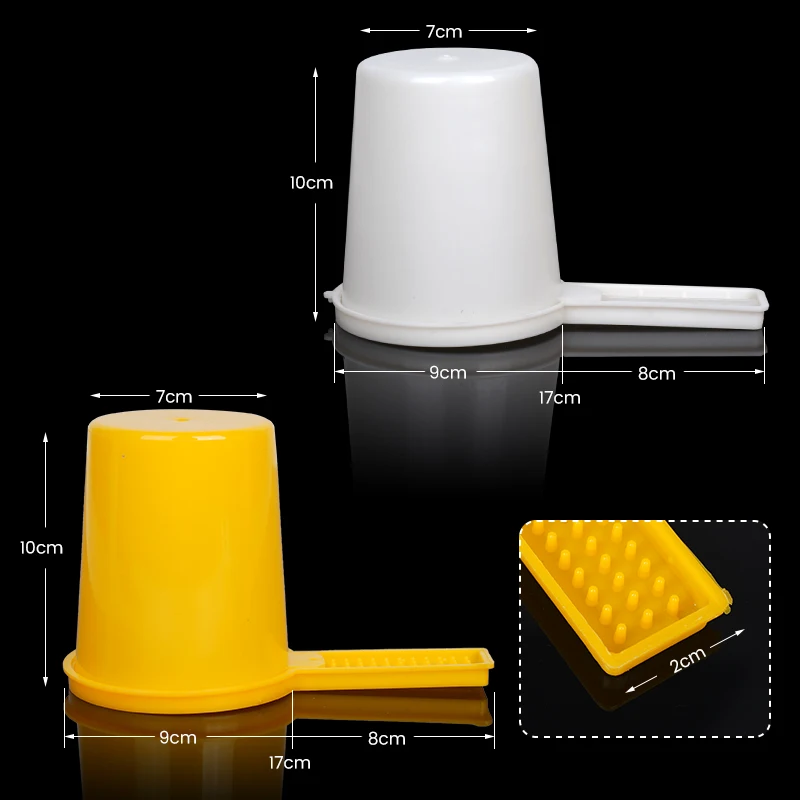 Botella de alimentación de apicultura, colmena de entrada de miel de plástico en alimentador, puerta de nido de abeja, equipo de mantenimiento, herramientas, alimentador para beber, 2 uds. - imagen 2