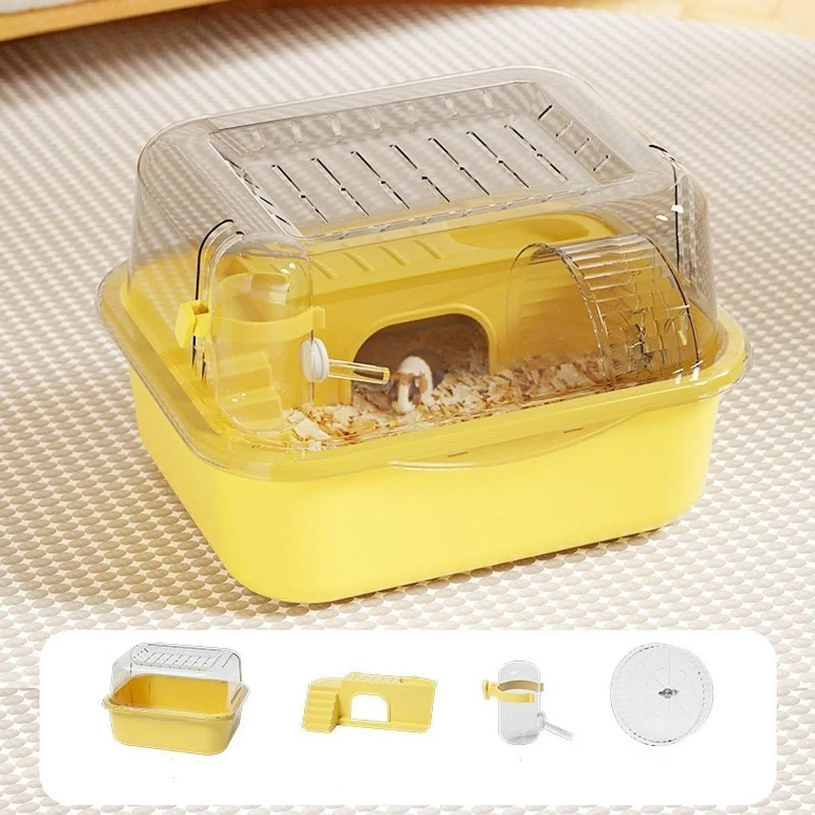 Large Hamster Cage House Double Tier Openable Top Ventilated Hamster Habitat Small Animal Cage for Hedgehog Guinea Pigs Bunny