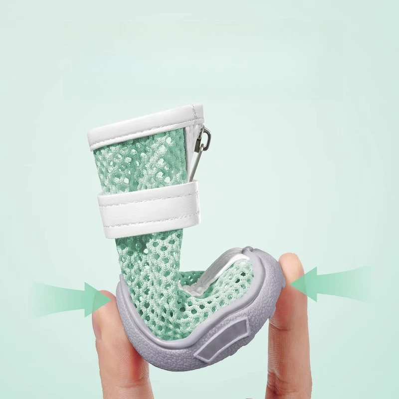 Zapatos transpirables para perros, zapatos de verano para perros, zapatillas Tennies, accesorios para zapatos para cachorros, botas de goma, ropa, suministros de productos - imagen 2