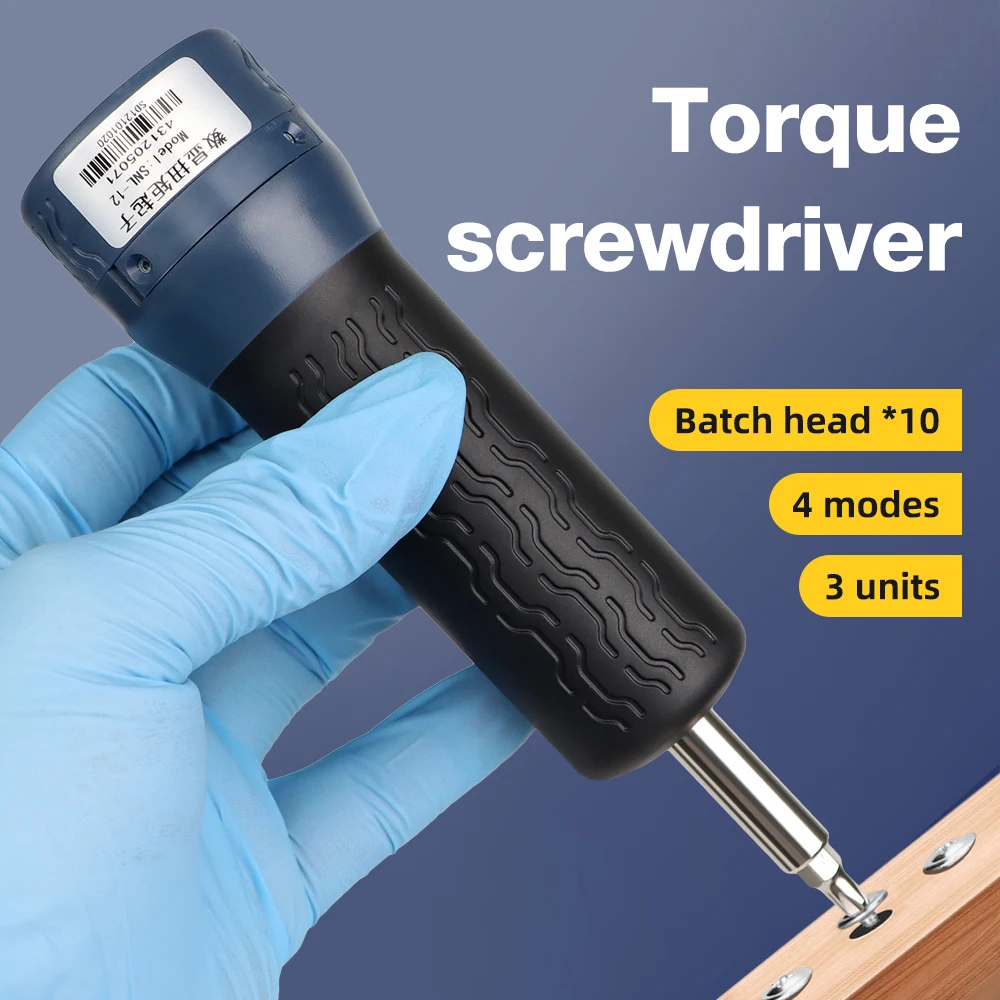 Destornillador de torsión Digital, medidor de torsión preestablecido portátil, llave dinamométrica de 1,2-12N.m, herramientas de reparación de accionamiento de 1/4 pulgadas para bicicleta y coche