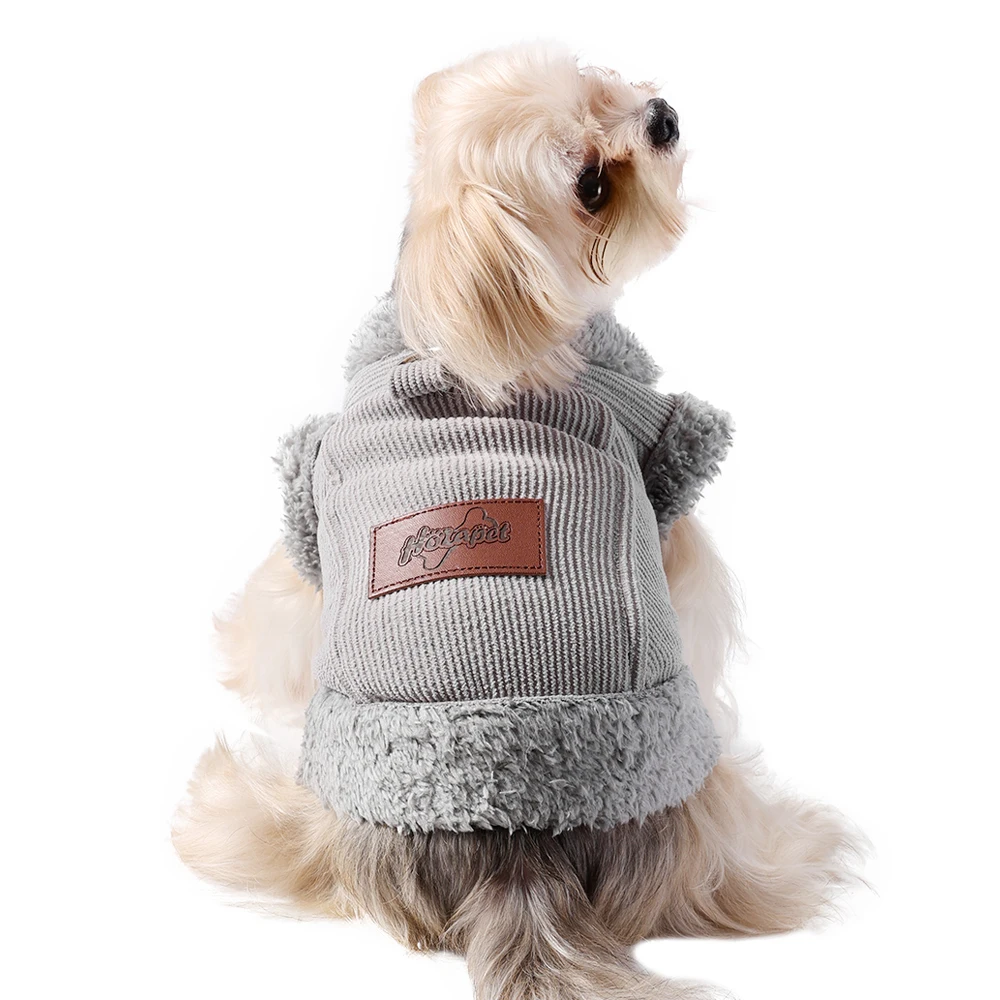 Ropa de invierno para perros pequeños, chaqueta gruesa y cálida para mascotas, abrigo con anillo en D, Chihuahua, Bulldog Francés, chaleco polar sin mangas, suéter - imagen 5