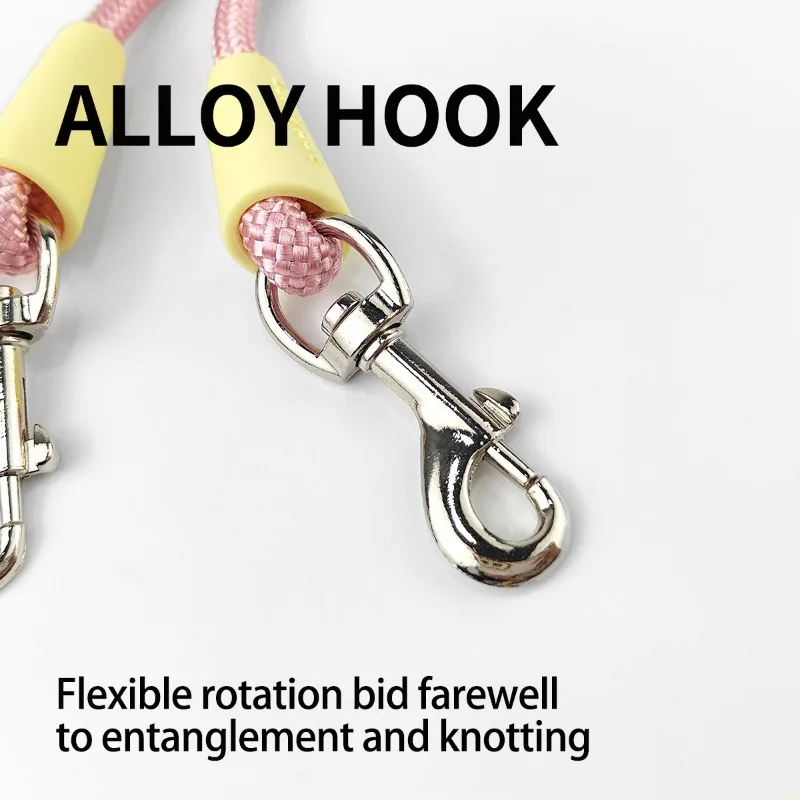 Correa doble para perro, cuerda para mascotas, accesorios para exteriores, correa para gato, perros medianos, correas de plomo para cachorros, gatos, mascotas, Pug, arnés, correas, suministros - imagen 5