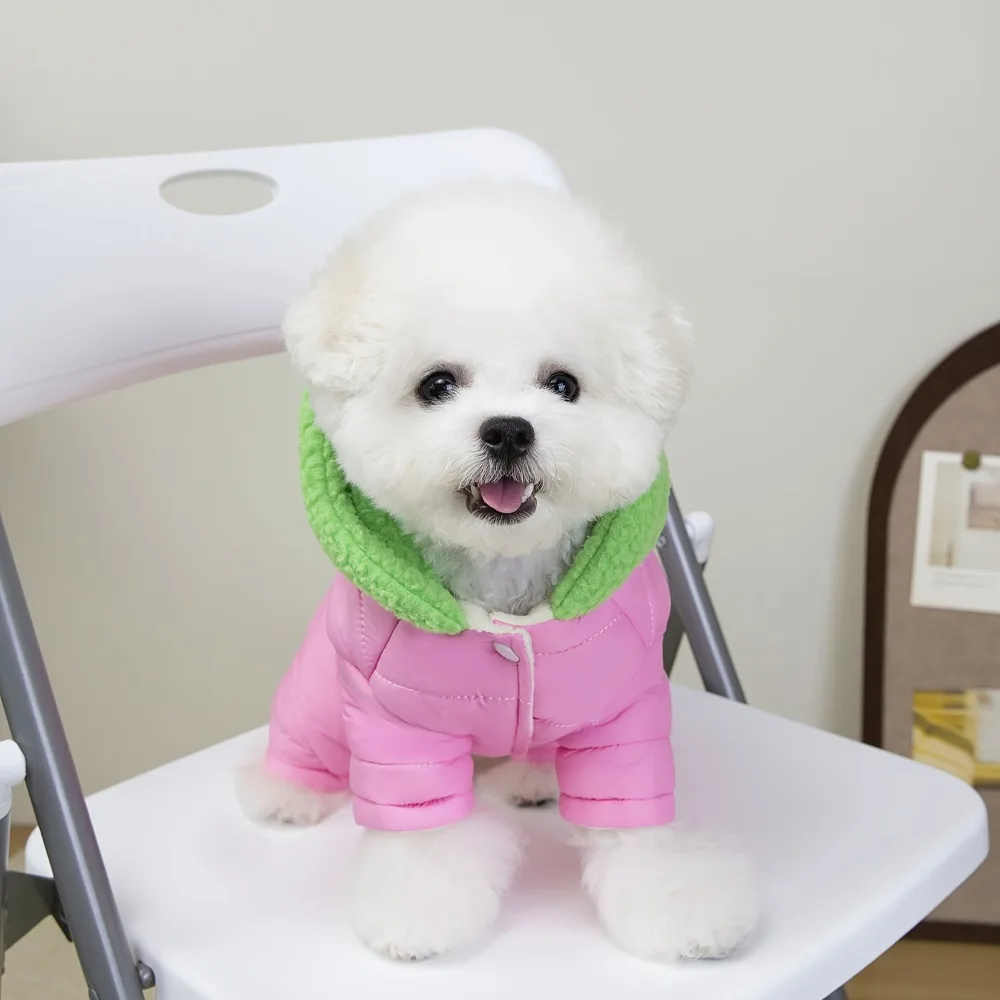 Warm Pet Costume Dog Cotton Clothes Cat Coat Cute Pet Hoodies Supplies Winter Four-Legged Clothes for Cats Small Medium Dogs