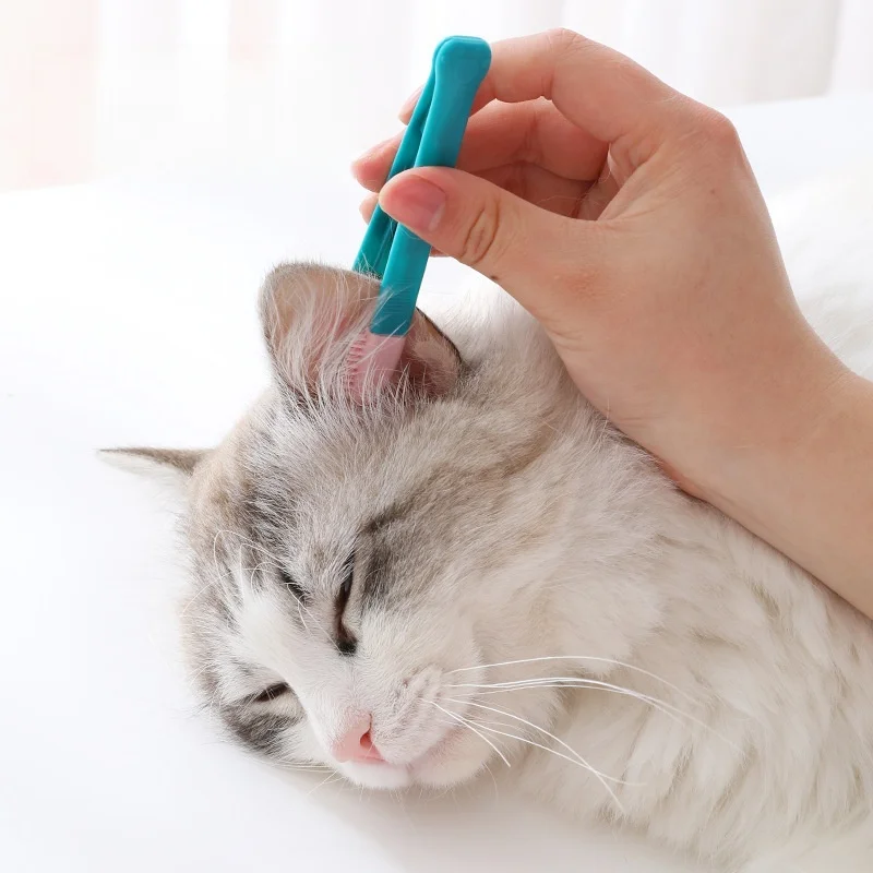 Limpiador de ojos para mascotas, cepillo suave para limpiar el cabello alrededor de los ojos, eliminador de manchas de rasgo de gato, peine, suministros de limpieza para mascotas - imagen 2