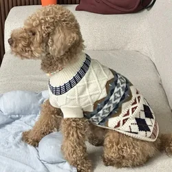 Suéteres de invierno con cuello alto para perros pequeños y gatos