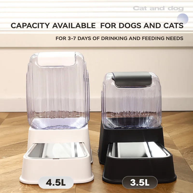 HOOPET-cuenco para fuente de agua para perros y gatos, alimentador automático, suministro de 7 días, Base antideslizante de gran capacidad, desmontable, fácil de limpiar, Material seguro St - imagen 3