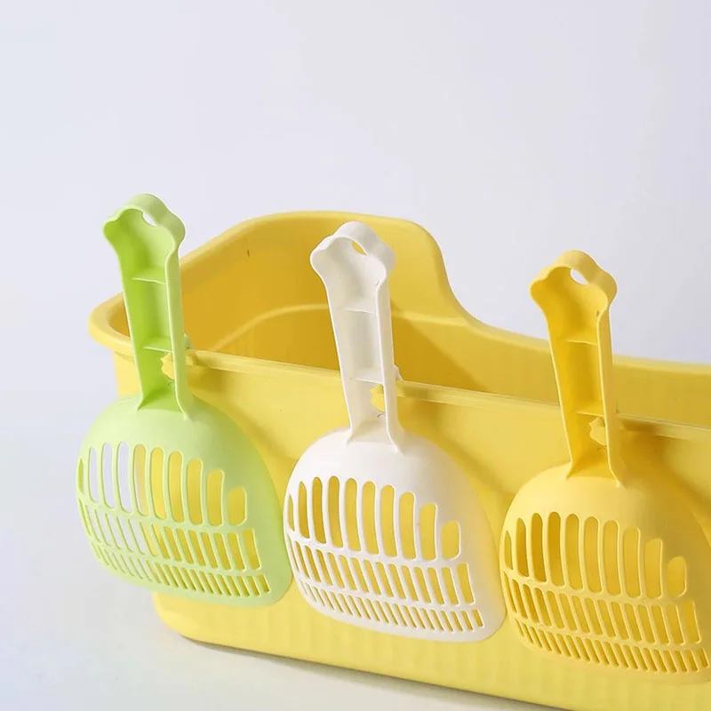 Pala para arena de gatos con orificios finos y mango largo - duradera - imagen 4
