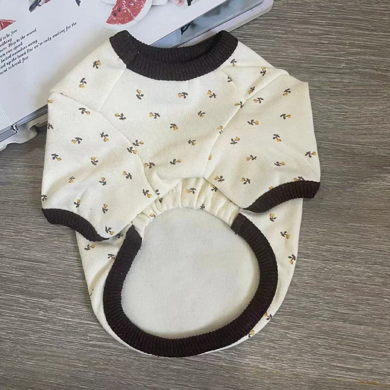 Sudadera con cuello redondo y estampado para perro, abrigo sencillo de dos pies para mascota, oso de peluche, camisa básica para perros pequeños, Otoño e Invierno - imagen 3