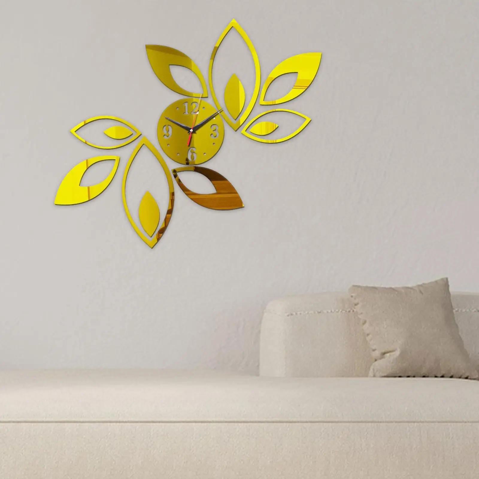 Acrylic Mirror Wall Clock Non Ticking Accurate Mute Modern Art Clock Large for Living Room Indoor Coffee Shop Kitchen Bedroom