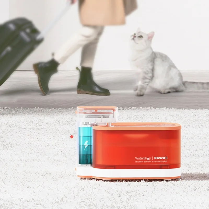 Filtros de repuesto para motor de fuente de agua para gatos, filtro de fuente de plástico para gatos, suministros de alimentación y riego inalámbricos, productos para mascotas - imagen 2