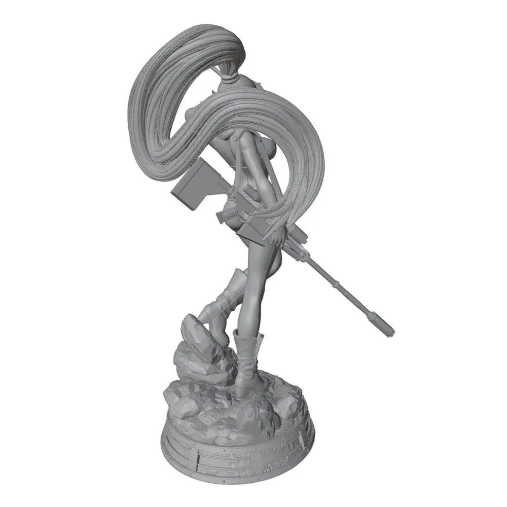 Kit figura resina guerrera feminina 1/24 – Modelo DIY sin montar - imagen 5