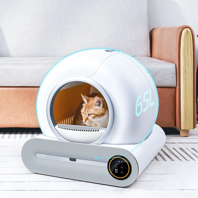 Nuevo Caja de arena inteligente automática para gatos, 65L, autolimpiante, totalmente cerrada, bandeja de arena para inodoro para gatos - imagen 3