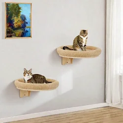Actividad montada en la pared, rascador de Sisal de madera para gatos, muebles escaladores, puente para gatos, escalones de cuerda, escalera para gatitos, poste para pared