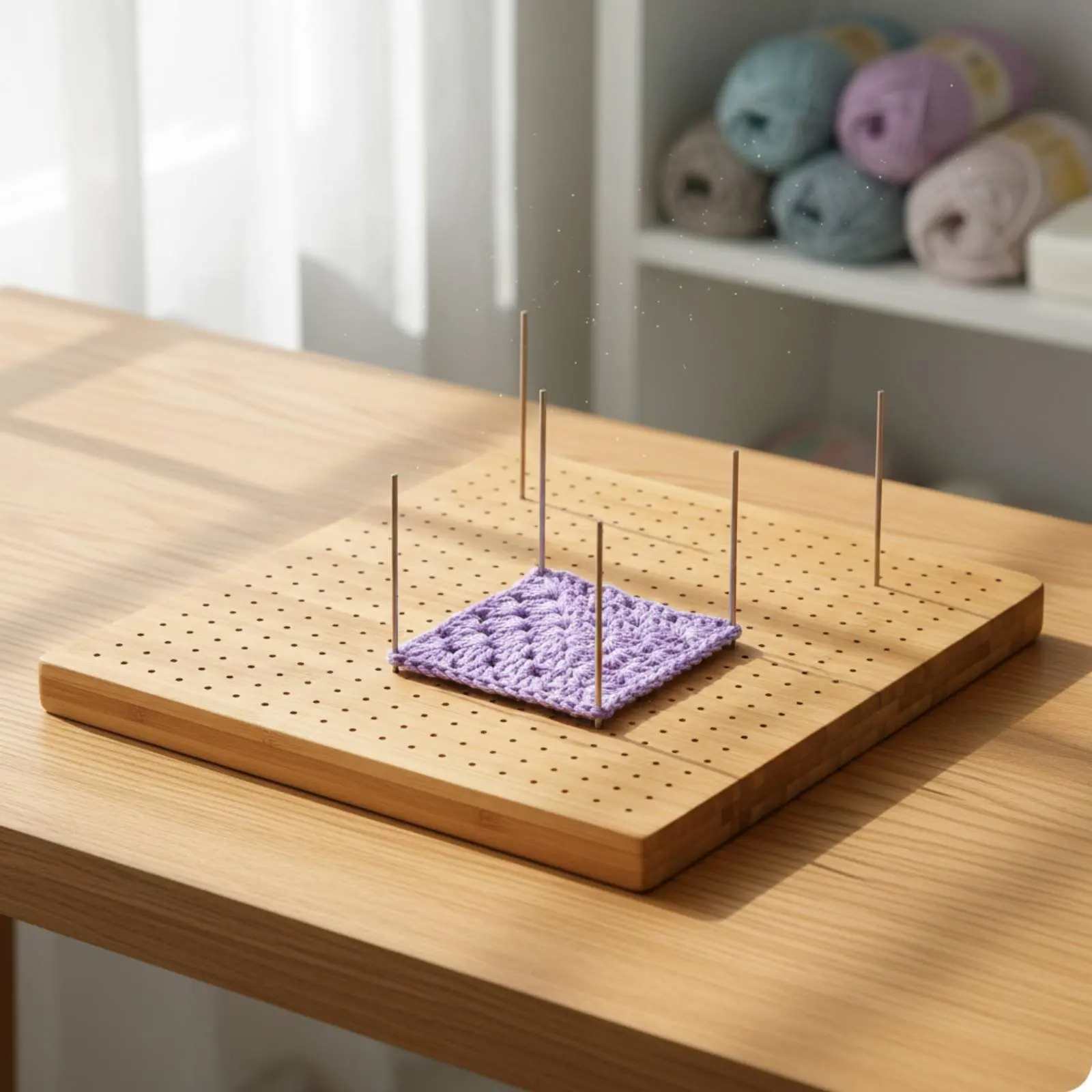 Tabla de bloqueo en bambú para granny squares - imagen 4