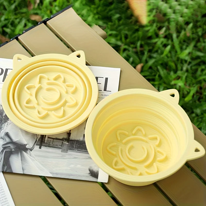 Cuenco de silicona para perros de 450ml, alimentador de comida lenta para perros, cuenco de agua para comida de perros de viaje al aire libre con mosquetón, suministros para mascotas - imagen 3