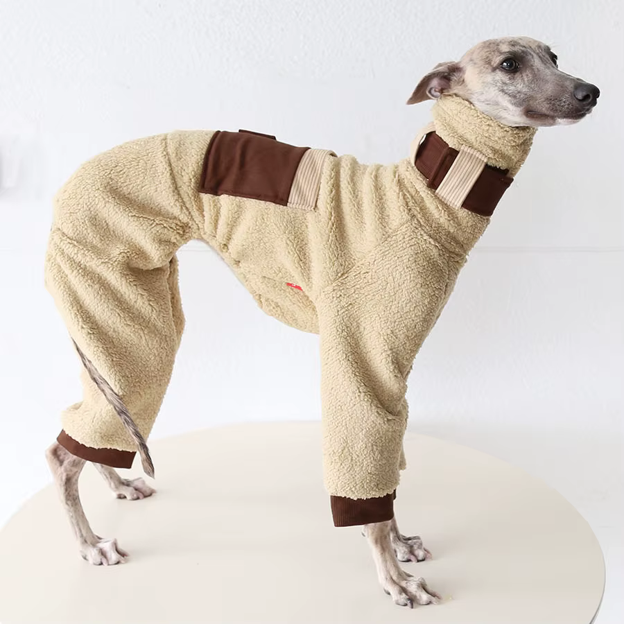 Sudadera con gorro de cuello alto para galgo y Whippet – Abrigo suave - imagen 2