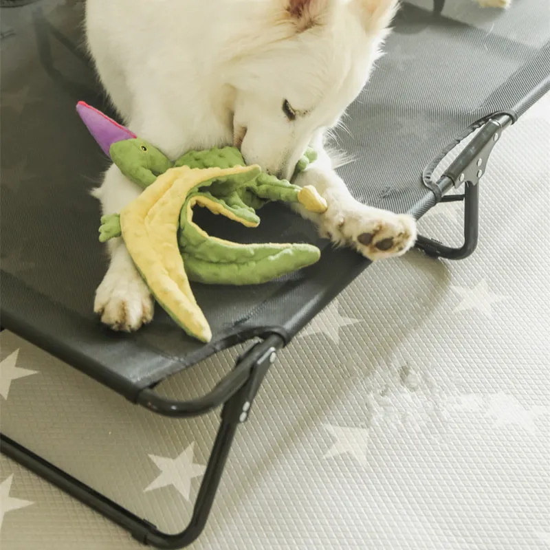 Cama antihumectante para perros, cama transpirable para perros grandes, plegable, para acampar y dormir, perrera colgante para el suelo - imagen 4