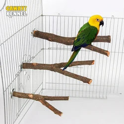 Percha madera para loros y roedores – juguete masticar natural
