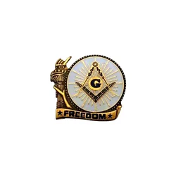 Broche masónico oro antiguo 25 mm – Alfiler de solapa con mariposa para regalo