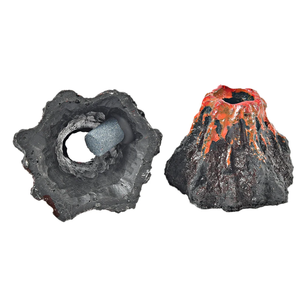 Decoración del tanque de peces del acuario con forma de volcán, bomba de oxígeno, bomba de aire de piedra de burbuja de aire, decoración del acuario del tanque de peces - imagen 5