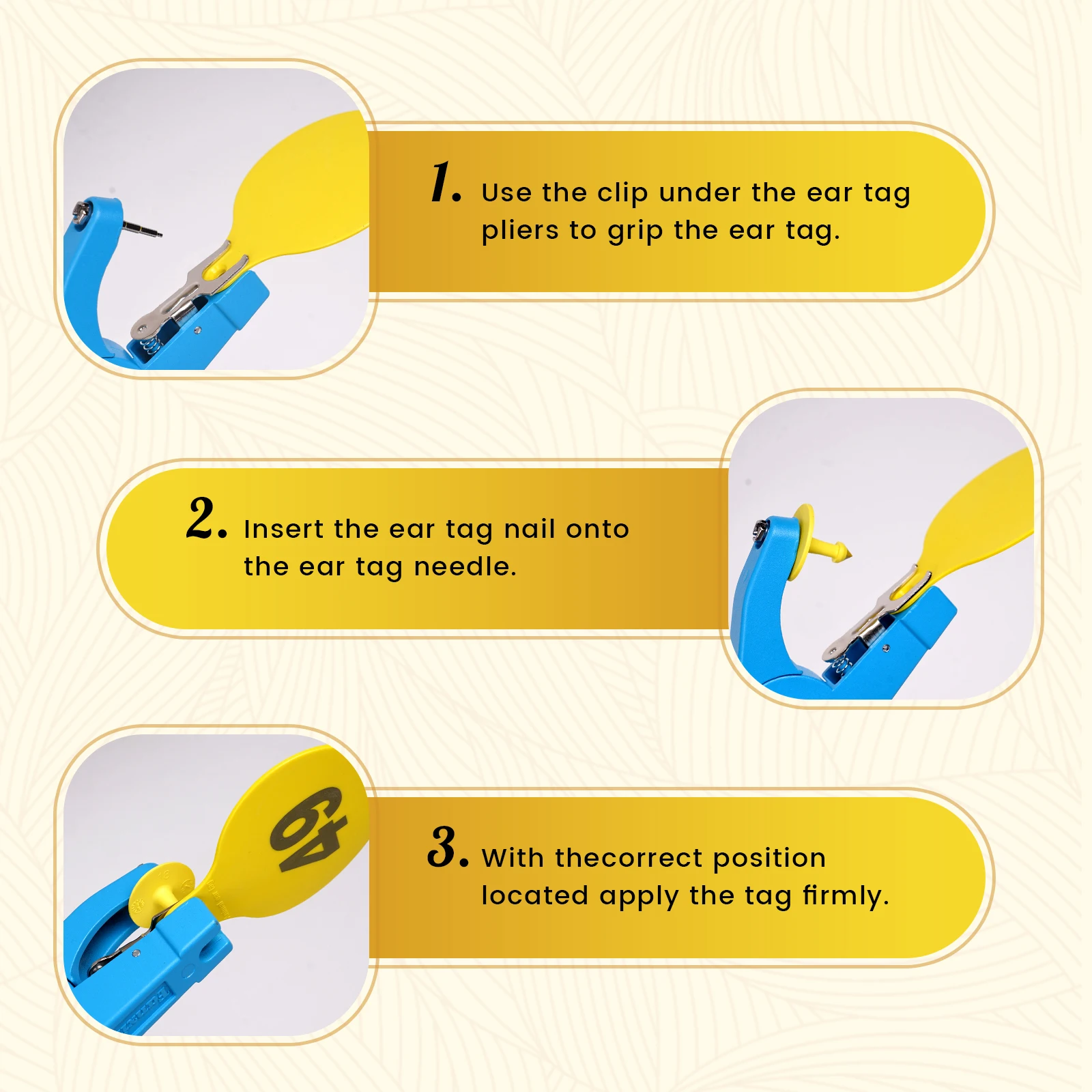 Etiquetas de oreja de identificación de animales de piezas, etiquetas de oreja de precisión de TPU, número 01-50, para cabras, ovejas, vacas, cerdos - imagen 5