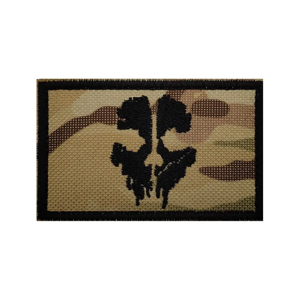 Parche bordado de fantasmas, insignia de brazalete, adorno decorativo, juego táctico militar, parches bordados de Call of Duty - imagen 4