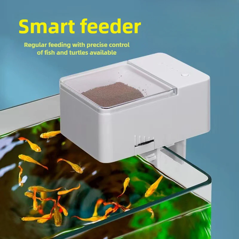 Alimentador inteligente de 4 velocidades para pecera, alimentador de alimentos para peces, alimentación de suspensión