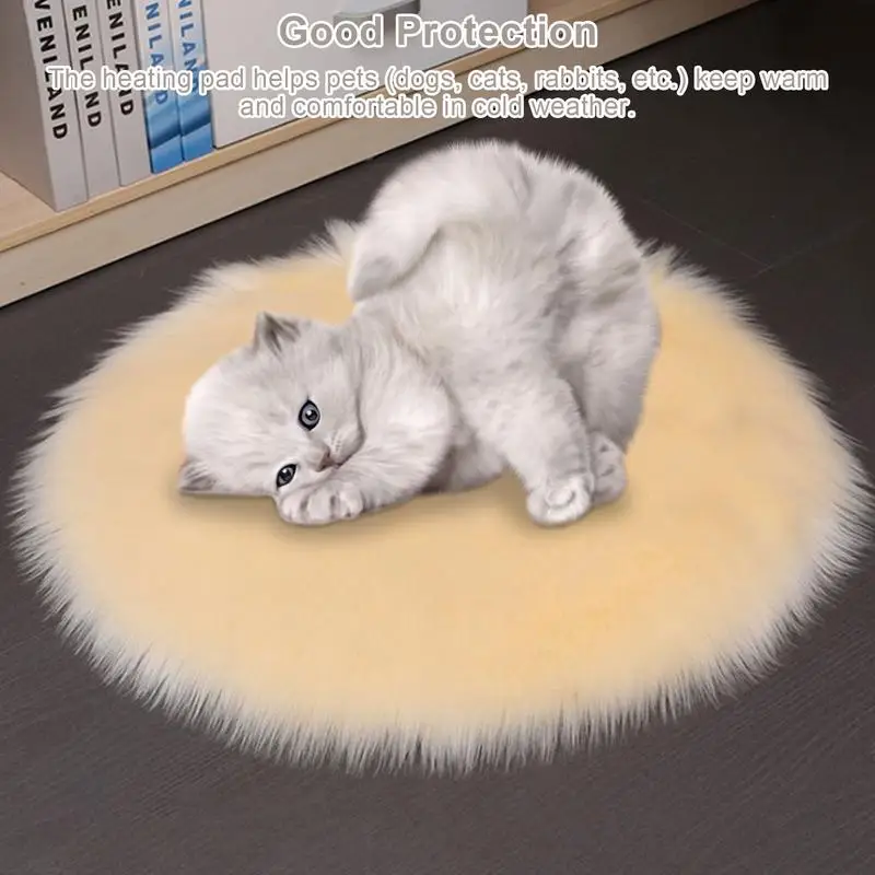 Manta eléctrica USB para mascotas, almohadilla de felpa, manta calefactora eléctrica para gatos, estera calefactora para perros de invierno, cama para dormir para perros pequeños y gatos - imagen 5