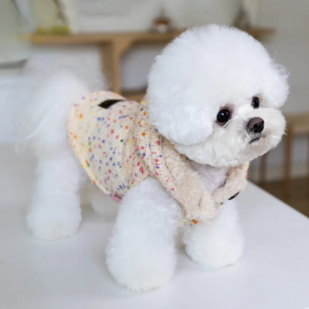Chaleco de felpa de doble cara para mascotas, chaqueta con capucha para perros y gatos, oso de peluche para cachorros, ropa para perros pequeños, Otoño e Invierno - imagen 2