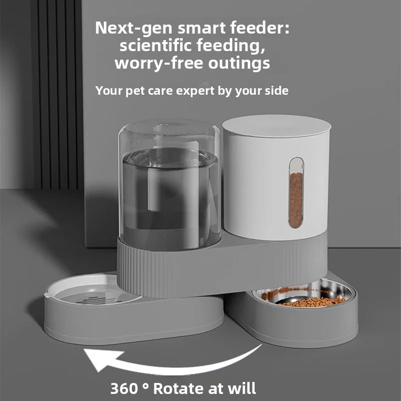 Alimentador automático para mascotas, dispensador de agua para gatos, alimentador de agua integrado, cuenco para gatos, cuenco para perros, productos para mascotas de gran capacidad