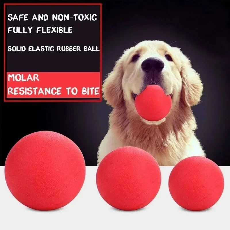 Bola de goma sólida indestructible, juguete para perros, juguete de entrenamiento para masticar, juguetes para morder, suministros para perros, juguetes para cachorros grandes