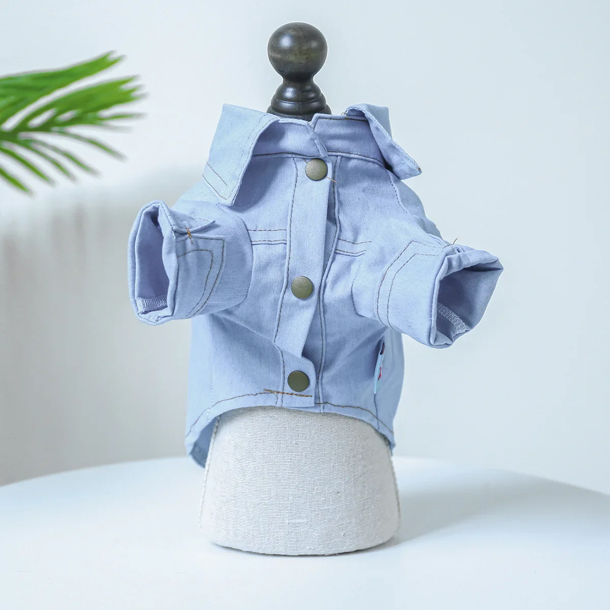 Nueva ropa vaquera para perros Ins, puede tirar, camisa vaquera con solapa para gatos, ropa de diseñador para perros, ropa cálida con protector solar para mascotas, ropa para gatos - imagen 4