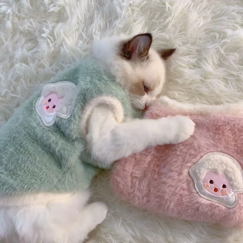 Ropa térmica para gatos pequeños – Abrigo invernal suave - imagen 4