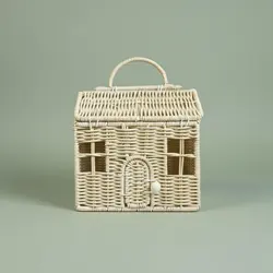 Cesta mimbre 2 en 1 para gato – bolso y cama cueva